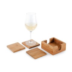 Set of bamboo coasters (4 pcs)