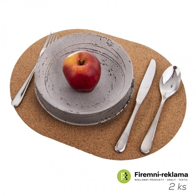 Cork oval placemat - 2 pcs