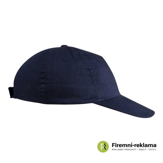 Cap 5 panels with advertising print - Packaging: 100pcs, Colour: blue