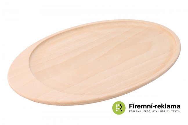 Stylish oval wooden tray