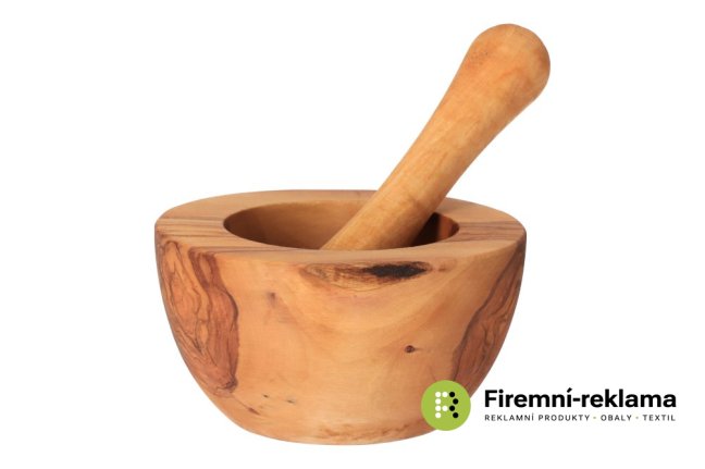 Hmoždíř z olivového dřeva 12 cm