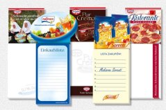 Magnetický poznámkový blok na lednici