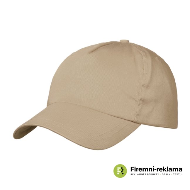 Cap 5 panels with advertising print - Packaging: 100pcs, Colour: blue