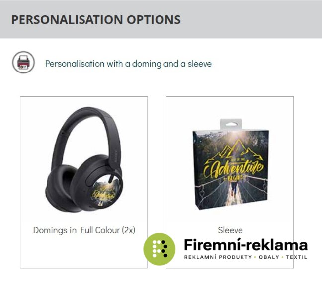 Sony Headphone WH-CH720N black with custom print