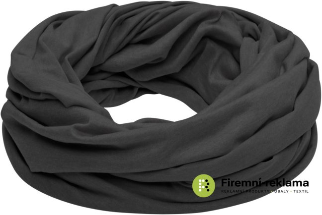 Heather Summer Loop-Scarf - Colour: black melange, Size: 75 x 80 cm