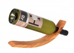 Protiváhový stojan na víno z olivového dřeva