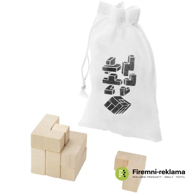 Solfee wooden squares brain teaser with pouch - Packaging: 1000pcs