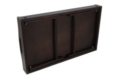 Wooden serving table for bed 50x30 cm dark