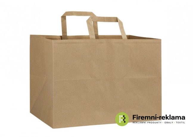 Papírová taška HS EKO - Balení: 1ks, Barva: hnědá, Velikost: 18x8x25cm
