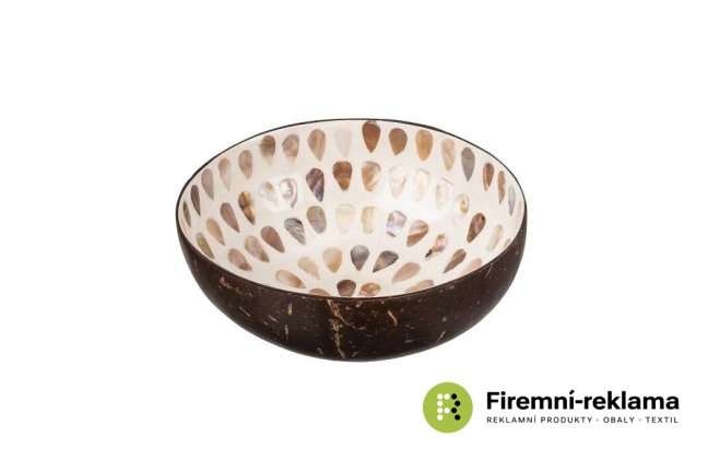 Coconut bowl with drops