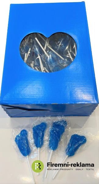 Lollipop footprint blue - Packaging: 100pcs