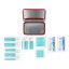 Atlas metal first aid kit containing 20 first aid items, mini first aid kit in a red metal box designed for promotional printing, suitable as a gift for employees and business partners