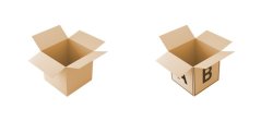 Cardboard box with printing