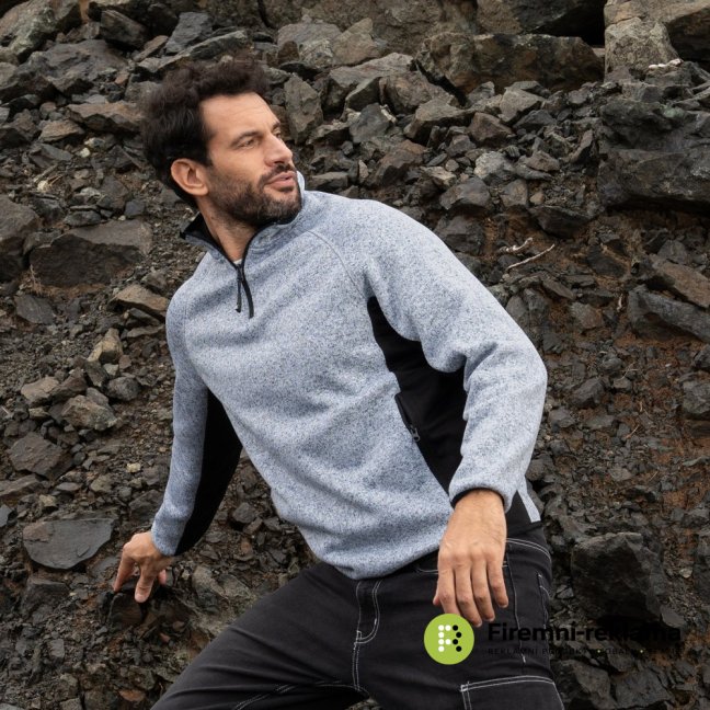James Ross Knitted fleece Maribor - Colour: blue, Size: S