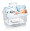 Transparent money box Sweet Home with custom print on the roof