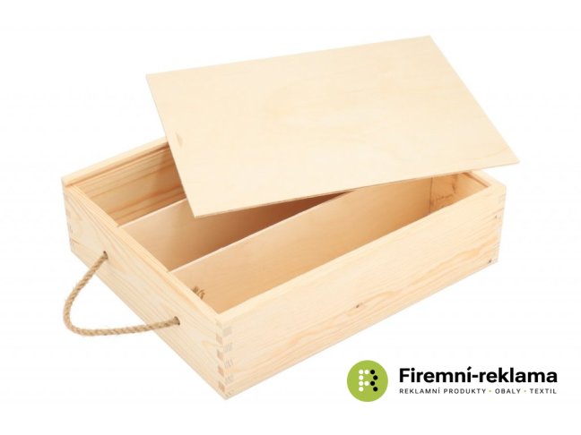 Corporate gift - Wooden chest for 3 wines