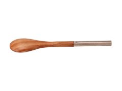 Wooden spoon with stainless steel handle
