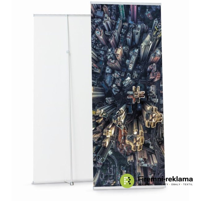 L-Banner Telescopic - Colour: silver, Media Size: 800 x 2200 mm