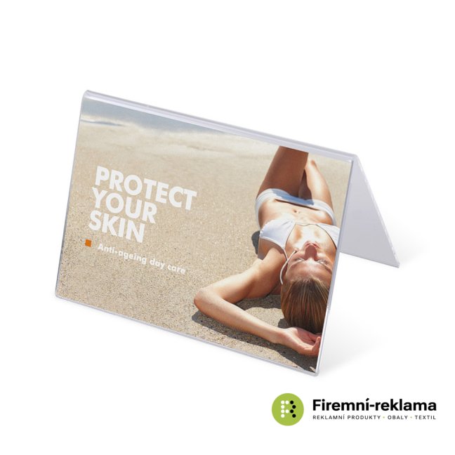 Landscape Acrylic A Stand Menu Holder - Colour: transparent, Media Size: A4 (210 x 297 mm)