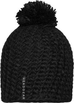 Unicoloured Crocheted Cap with Pompon