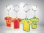 BMT4 Promotional Keychains - Custom-printed keychains shaped like football T-shirts, with full-color printing on both sides, ideal for promoting football clubs