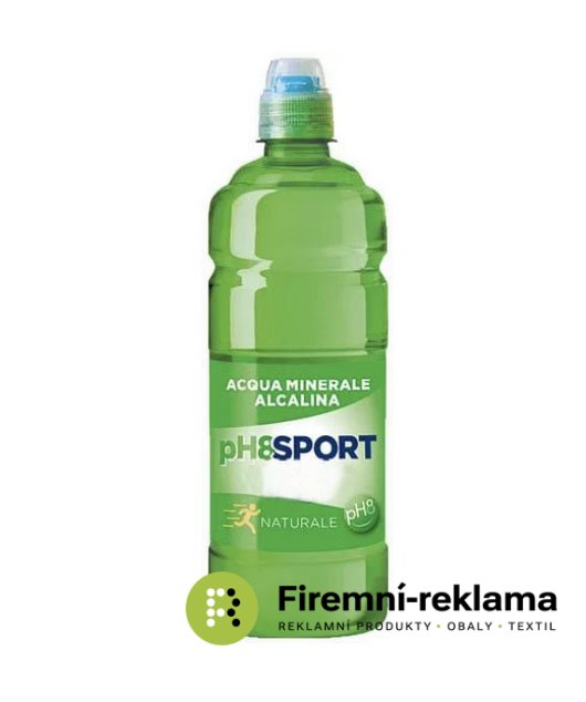 Promotional mineral water – sports cap, 0.66 L. Its alkaline composition with a pH of 8 provides pleasant refreshment during sports, at work, and on the go. Thanks to the bottle’s shape, it fits perfectly in a bike bottle cage and in a car cup holder. Custom printing ensures a high-quality and eye-catching presentation of your brand. Ideal for events, promotions, and corporate gifts.
