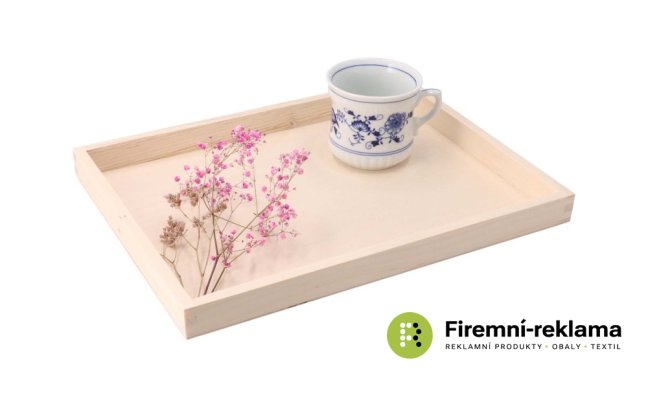 Wooden serving tray 40 x 30 cm