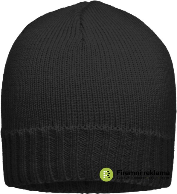 Rib-Beanie - Colour: black, Size: one size
