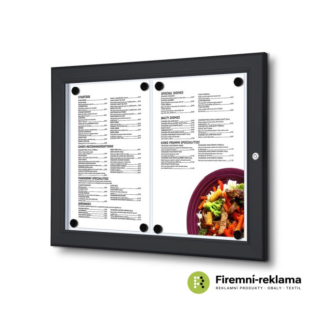 Outdoor Menu Board  (Black) - Colour: black, Variant: Black Outdoor Menu Non-Illuminated 2x A4, Media Size: 2 x A4