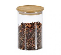Skleněná dóza s bambusovým víkem - 800 ml