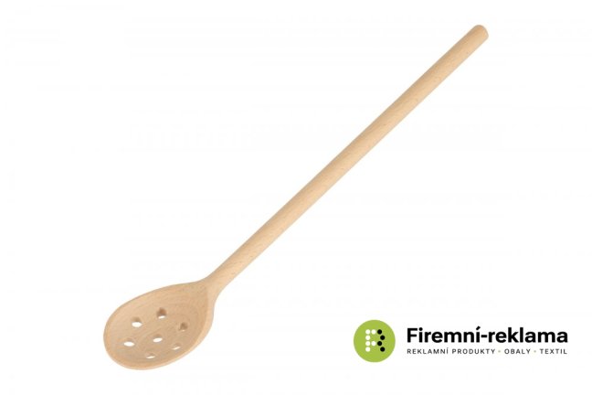 Wooden spoon 28 cm with holes