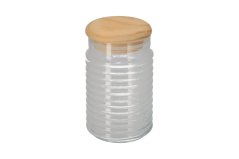 Skleněná dóza s dřevěným víčkem - 1,1 l