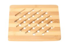 Square bamboo mat for the pot - 18 cm