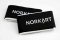 Black ski advertising tapes with logo