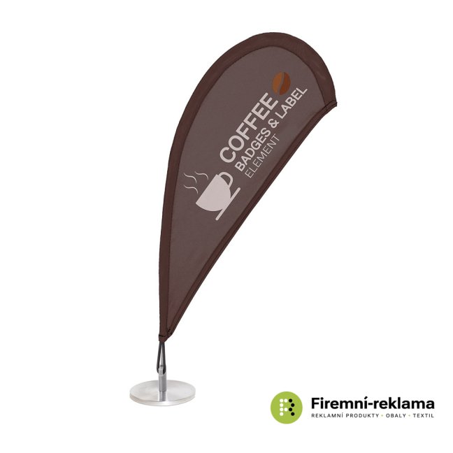 Table top flag Micro 60cm, base and pole - Variant: Table Top Flag Micro 60 cm Base And Pole