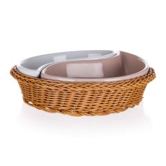 Bowls in basket HOME - 2-piece set