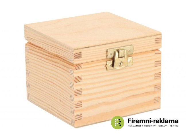Firemní dárek - Dřevěná krabička 10 x 10 x 7 cm