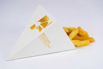 Paper box - cone for French fries with custom printing