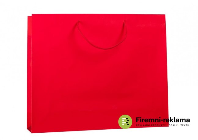 Papírová taška MODEL 2 červená - Balení: 1ks, Velikost: 16x8x25cm