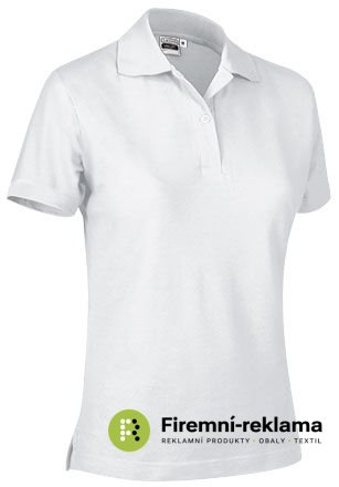 Women's polo shirt Valley white - Packaging: 250pcs