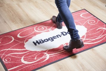 Promotional carpet with logo, doormat with logo