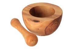 Hmoždíř z olivového dřeva 12 cm