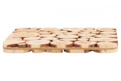 Wooden mat made of logs