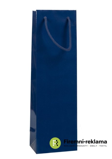 Paper bag GLASS - Packaging: 1pcs, Size: 12x9x40cm, Coulor of the bag: blue