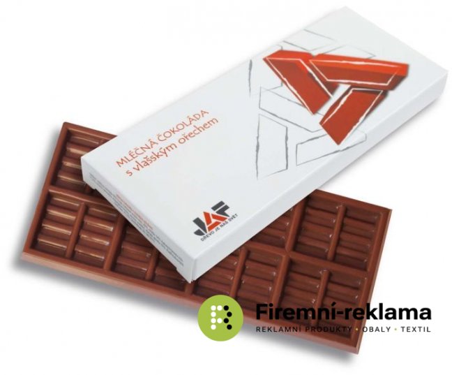 Čokoláda 50 g v papírové krabičce - Balení: 2000ks, Druh čokolády: hořká