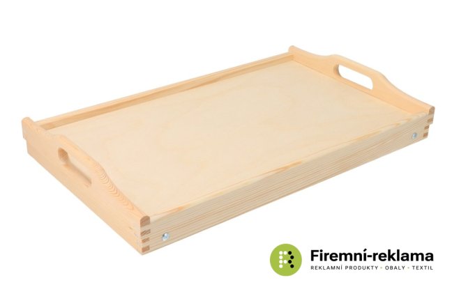 Wooden bed serving table 50x30 cm - unvarnished