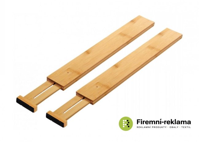 Bamboo adjustable drawer divider 2 pcs