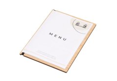 Dřevěná deska na menu A5 - dub