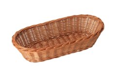 Wicker basket for pastries decorated