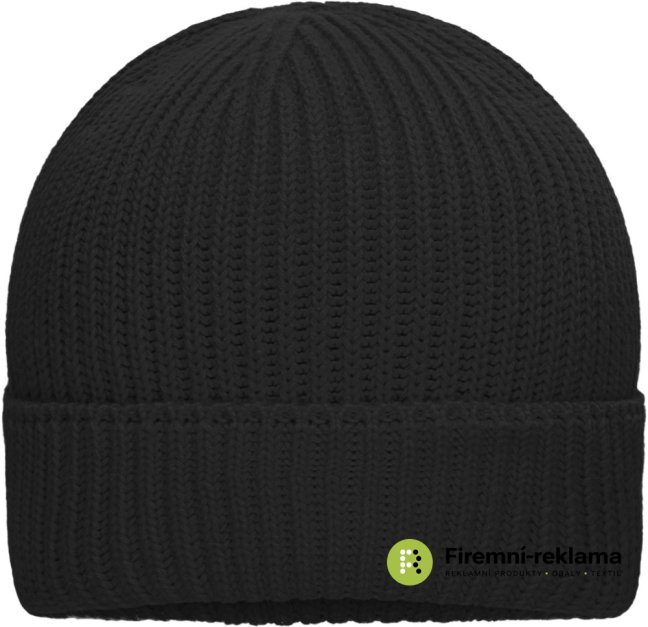 Bio Cotton Winter Beanie - Colour: black, Size: one size